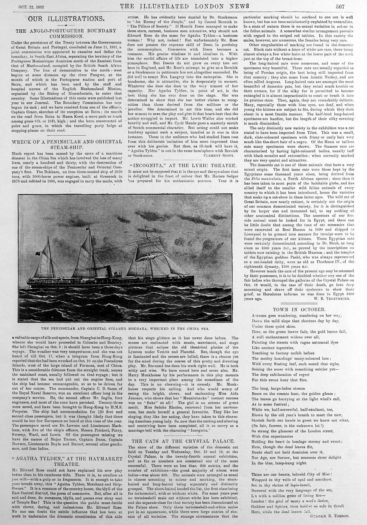 1892 sinking of the Bokhara